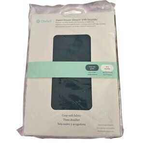 NIB Owlet Dream Sleeper With Swaddle Wrap 0-3 Months Deep Sea Green Cozy-Soft Fa